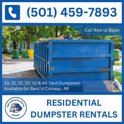 Full-Service Residential Dumpster Rental in Conway, AR - Faulkner County Area - DDD Dumpster Rental Conway